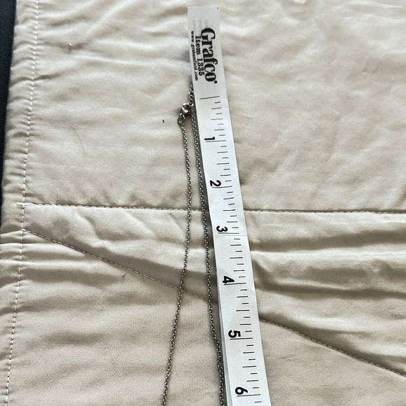 Silver tone rectangular plate on chain w/etched infinity symbol says “Sister” - Picture 10 of 15